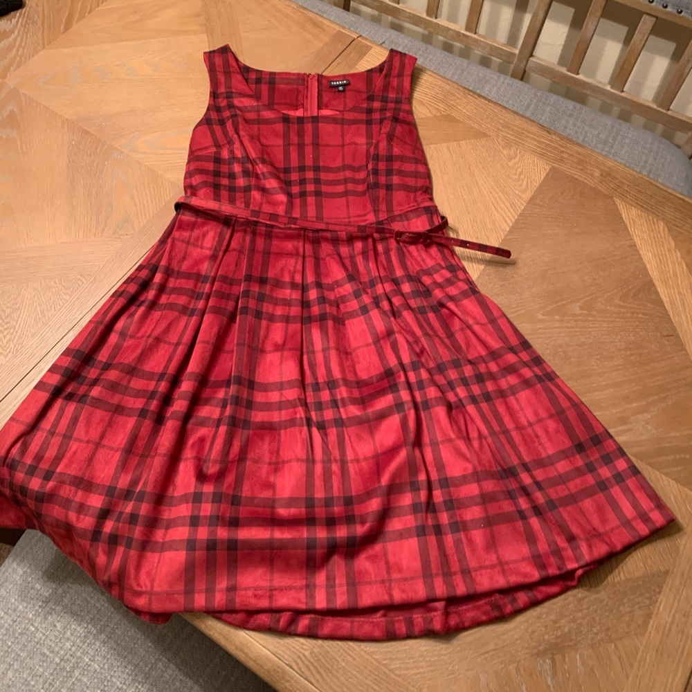 Red Plaid Dress Size 16